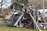 Ausblick &uuml;ber die abgerissene Trib&uuml;ne (Foto: oas)