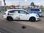 Unfall auf der B4 bei Sundhausen (Foto: S. Dietzel)
