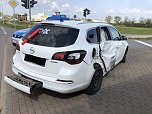 Unfall auf der B4 bei Sundhausen (Foto: S. Dietzel)
