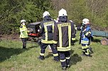 Gespann &uuml;berschlug sich in der Goldenen Aue (Foto: S. Dietzel)