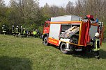 Gespann &uuml;berschlug sich in der Goldenen Aue (Foto: S. Dietzel)
