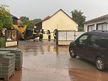 Die Feuerwehr im Einsatz. (Foto: Doreen Spieß) Die Feuerwehr im Einsatz. (Foto: Doreen Spieß)