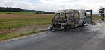 Das vollständig ausgebrannte Wohnmobil. (Foto: Privat) Das vollständig ausgebrannte Wohnmobil. (Foto: Privat)