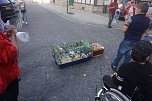 Mensch und Taube warten auf den "Startschuss" (Foto: J. Kieper) Mensch und Taube warten auf den "Startschuss" (Foto: J. Kieper)