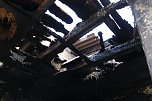 Abgebrannte Lauben in Greu&szlig;en (Foto: S. Dietzel)