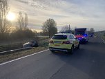 Unfall bei Großwechsungen (Foto: S.Dietzel) Unfall bei Großwechsungen (Foto: S.Dietzel)