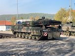 28 Leopard 2 Panzer zur&uuml;ck in Bad Frankenhausen (Foto: S. Dietzel)