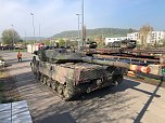 28 Leopard 2 Panzer zur&uuml;ck in Bad Frankenhausen (Foto: S. Dietzel)