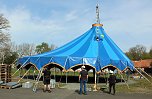 Aufbau des Zirkuszelts an der Rothleimm&uuml;hle (Foto: Zappelini)