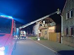 Giebeldach in Seehausen eingest&uuml;rzt (Foto: Feuerwehr Seehausen/Feuerwehr Bad Frankenhausen/Silvio Dietzel )