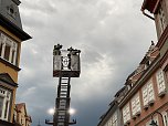 Feuerwehr&uuml;bung in der Bad Langensalzaer Altstadt (Foto: oas)