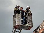 Feuerwehr&uuml;bung in der Bad Langensalzaer Altstadt (Foto: oas)