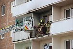 Balkonbrand in Nordhausen (Foto: Silvio Dietzel/Lukas M&uuml;hlhause)