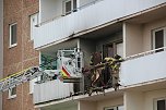 Balkonbrand in Nordhausen (Foto: Silvio Dietzel/Lukas M&uuml;hlhause)