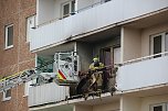 Balkonbrand in Nordhausen (Foto: Silvio Dietzel/Lukas M&uuml;hlhause)