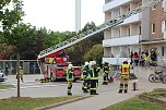 Balkonbrand in Nordhausen (Foto: Silvio Dietzel/Lukas M&uuml;hlhause)