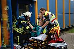 Auf dem Schachtbaugel&auml;nde fand heute eine Gro&szlig;&uuml;bung von Feuerwehr und Rettungskr&auml;ften statt (Foto: agl)
