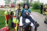 Auf dem Schachtbaugel&auml;nde fand heute eine Gro&szlig;&uuml;bung von Feuerwehr und Rettungskr&auml;ften statt (Foto: agl)