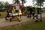 Auf dem Schachtbaugel&auml;nde fand heute eine Gro&szlig;&uuml;bung von Feuerwehr und Rettungskr&auml;ften statt (Foto: agl)