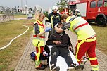 Auf dem Schachtbaugel&auml;nde fand heute eine Gro&szlig;&uuml;bung von Feuerwehr und Rettungskr&auml;ften statt (Foto: agl)