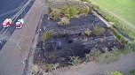 Brand eines Stoppelfeldes bei Bretleben (Foto: Feuerwehr Heldrungen/Silvio Dietzel)