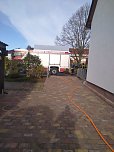 Carport brannte (Foto: S. Dietzel)