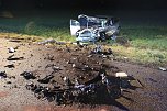 Zu einem schweren Verkehrsunfall kam es am fr&uuml;hen Mittwochabend auf der K517 zwischen Heldrungen und Oberheldrungen (Foto: S. Dietzel)