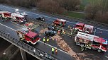Tragischer Unfall auf der A 38 (Foto: S.Dietzel) Tragischer Unfall auf der A 38 (Foto: S.Dietzel)