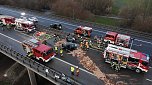 Tragischer Unfall auf der A 38 (Foto: S.Dietzel) Tragischer Unfall auf der A 38 (Foto: S.Dietzel)
