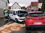 Crash bei G&uuml;nzerode (Foto: Feuerwehr Gro&szlig;wechsungen/Silvio Dietzel)