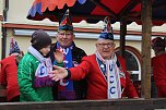 Ein bunter Karnevalszug zog sich am Rosenmontag durch Sondershausen (Foto: Eva Maria Wiegand)