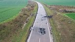 Unfallstelle in Luftaufnahmen (Foto: S.Dietzel)
