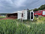 Unfall mit umgekipptem Sattelzug (Foto: S.Dietzel)