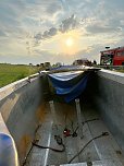 Verunfallter Lkw an der A38 (Foto: S. Dietzel)