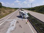 Unfall auf der Autobahn (Foto: Feuerwehr/Silvio Dietzel )