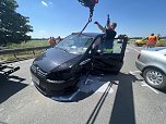 Unfall heute Mittag bei Bielen (Foto: S.Dietzel)