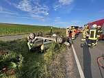 Kontrolle verloren und im Graben gelandet (Foto: S. Dietzel)