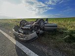 Kontrolle verloren und im Graben gelandet (Foto: S. Dietzel)