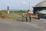 Feuerwehr&uuml;bung an der Biomethananlage in Bielen (Foto: oas)