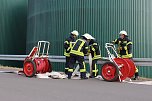 Feuerwehr&uuml;bung an der Biomethananlage in Bielen (Foto: oas)