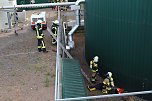 Feuerwehr&uuml;bung an der Biomethananlage in Bielen (Foto: oas)