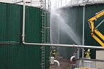 Feuerwehr&uuml;bung an der Biomethananlage in Bielen (Foto: oas)