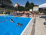 Projektwoche Lebensretter der Regelschule am Franzberg, im Bergbad Sonnenblick (Foto: Janine Skara)