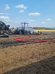 Hoher Sachschaden bei Feldbrand (Foto: Feuerwehr Bad Frankenhausen/Silvio Dietzel)