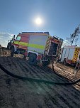 Brand eines Feldes bei Reinsdrof (Foto: S.Dietzel) Brand eines Feldes bei Reinsdrof (Foto: S.Dietzel)