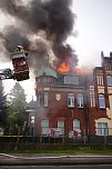Geb&auml;ude in der Rothenburgstra&szlig;e in Flammen (Foto: C.Wilhelm/S.Tetzel)