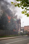 Geb&auml;ude in der Rothenburgstra&szlig;e in Flammen (Foto: C.Wilhelm/S.Tetzel)