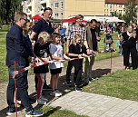Banddurchschnitt mit dem Stadtratsmitglied der Landgemeinde Heringen und Ortschaftsb&uuml;rgermeister von Heringen/ Helme, Roman Arendt (Foto: R.Arendt)