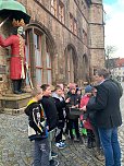 Die Sch&uuml;lerinnen und Sch&uuml;ler des F&ouml;rderzentrum Johann Heinrich Pestalozzi zu Gast im Rathaus (Foto: F&ouml;rderzentrum  Johann Heinrich Pestalozzi)