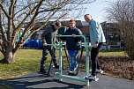 Auf dem Au&szlig;engel&auml;nde der Werkst&auml;tten gibt es jetzt einen Fitnessparcours (Foto: Andreas Zaake, Nordth&uuml;ringer Werkst&auml;tten)